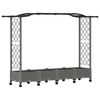 vidaXL Povi&scaron;eni krevet s mrežom i krovom Svjetlosiva 207 x 40 x 129 cm