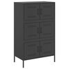 vidaXL Visoka komoda crna 68 x 39 x 113 cm čelična