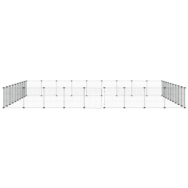 vidaXL Kavez za ljubimce s 36 panela i vratima crni 35 x 35 cm čelični
