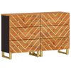 vidaXL Bočni ormarići 2 kom smeđe-crni 60x33,5x75cm masivno drvo manga