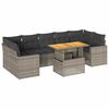 vidaXL 8-dijelni set vrtnih sofa od poliratana s jastucima sivi