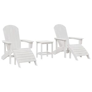 vidaXL Vrtni lounge namještaj 3 pcs Bijelo 38 x 38 x 46cm Plastika
