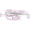 vidaXL Okvir kreveta s ladicama bez madraca vosak smeđi 90x190 cm