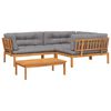 vidaXL 4-dijelni set vrtnih sofa od paleta s jastucima od drva bagrema