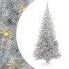 vidaXL Božićno drvce s 300 LED svjetlima s stalakom Srebrno 240 cm PET