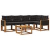vidaXL Set vanjskih sofa 6 kom. Prirodna i crna