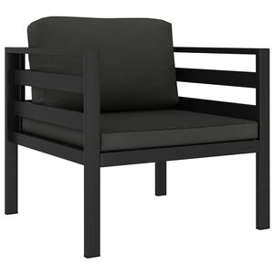 vidaXL Sofa za jednu osobu s jastucima aluminijska antracit