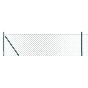 vidaXL Stup za ogradu Zelena 10 x 0,4 m (mreža 40 x 40 mm) Čelik i PVC