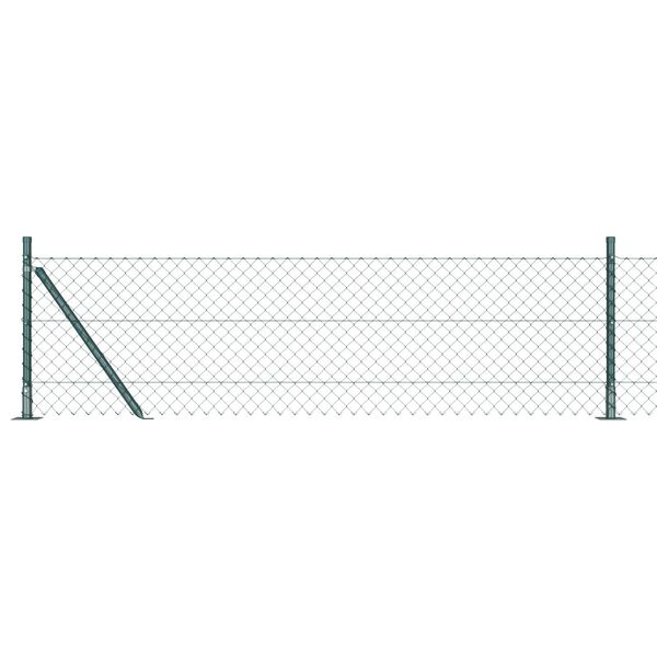 vidaXL Stup za ogradu Zelena 10 x 0,4 m (mreža 40 x 40 mm) Čelik i PVC