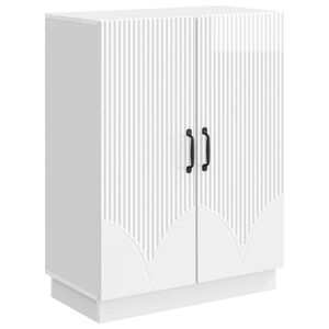 vidaXL Kreveta Bijela visokog sjaja 66 x 34,5 x 87 cm