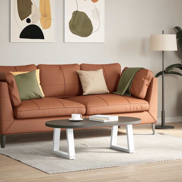 vidaXL Noge za klub stolić V-oblika 2 kom Bijele 30 x (30-31,3) cm Čelik