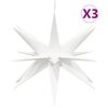 vidaXL Božićna svjetla s LED žaruljama 3 kom sklopiva bijela 57 cm