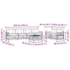 vidaXL Set vanjskih sofa s jastukom 7 pcs Prirodna i svijetlo siva