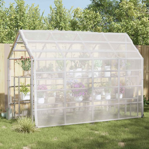 vidaXL Cerada s rupama *Transparent*an 3 x 4 m Polietilen