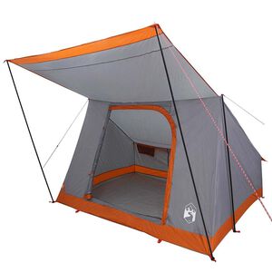 vidaXL Kamping &scaron;ator Siva i narančasta 282 x 225 x 154 cm taft