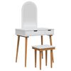 vidaXL Set toaletnog stolića FAUSKE 3 pcs Bijela 76 x 50 x 143 cm