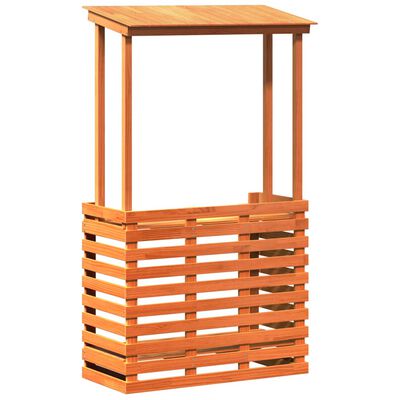 vidaXL Vanjski barski stol s krovom smeđi 112,5 x 57 x 195,5 cm drveni