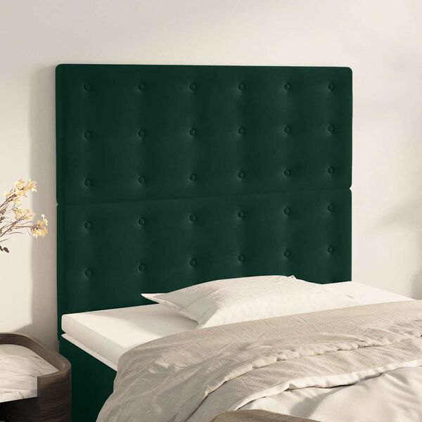 vidaXL Uzglavlje tamnozeleno 90x5x118/128 cm bar&scaron;unasto