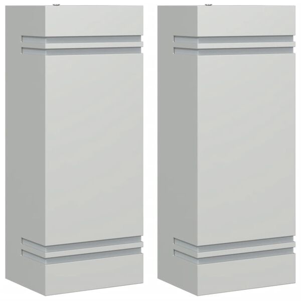 vidaXL Vanjske zidne svjetiljke 2 kom srebrne od nehrđajućeg čelika