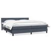 vidaXL Box spring krevet s madracem tamnosivi 200x220 cm bar&scaron;unasti