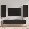 vidaXL 4-dijelni set TV ormarića crni od konstruiranog drva