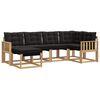 vidaXL Set vanjskih sofa 6 kom. Bijela i crna