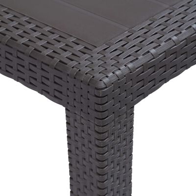 vidaXL Vrtni stol smeđi 150 x 90 x 72 cm plastika s izgledom ratana