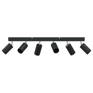 vidaXL Stropni reflektor s reflektorima Crna 73 x 6 x 16 cm Metal
