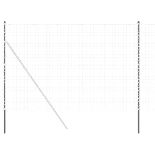 vidaXL Stup za ogradu 2 pcs Siva Čelik s pra&scaron;kastim premazom