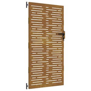 vidaXL Vrtna vrata 85 x 175 cm od čelika COR-TEN četvrtasti dizajn