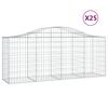 vidaXL Lučne gabionske ko&scaron;are 25 kom 200x50x80/100cm pocinčano željezo