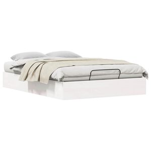 vidaXL Ottomanska krevetna konstrukcija s pohranom Bijeli 150 x 200 cm