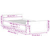 vidaXL Okvir kreveta boja betona 90x200 cm od konstruiranog drva