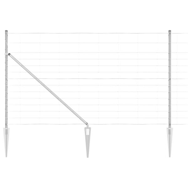 vidaXL Stup za ogradu Galvanizirano 25 x 1,4 m Čelik