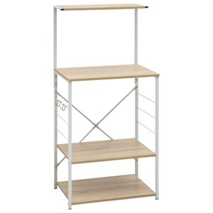 vidaXL Ormarić za mikrovalnu bijeli i hrast 60 x 39,6 x 123 cm drveni