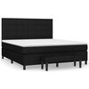 vidaXL Krevet s oprugama i madracem crni 180x200 cm od tkanine