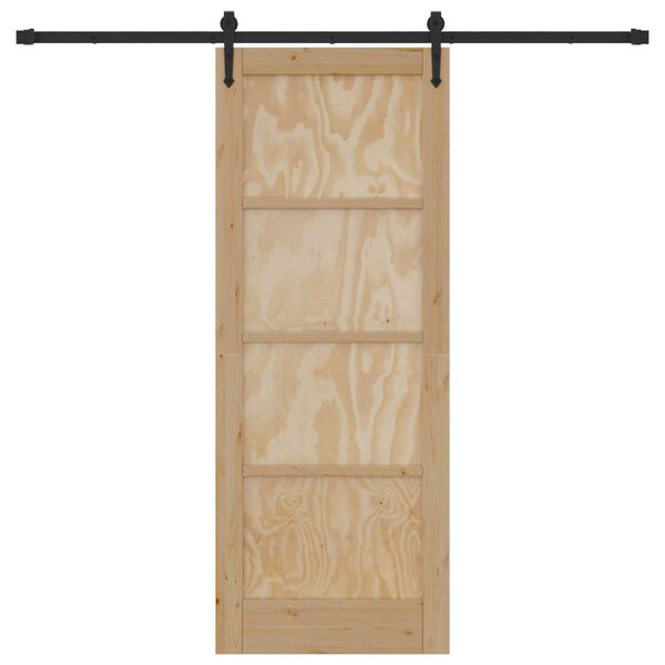 vidaXL Klizna vrata ORKDAL Smeđa 78 x 202 cm Čvrsto borovo drvo