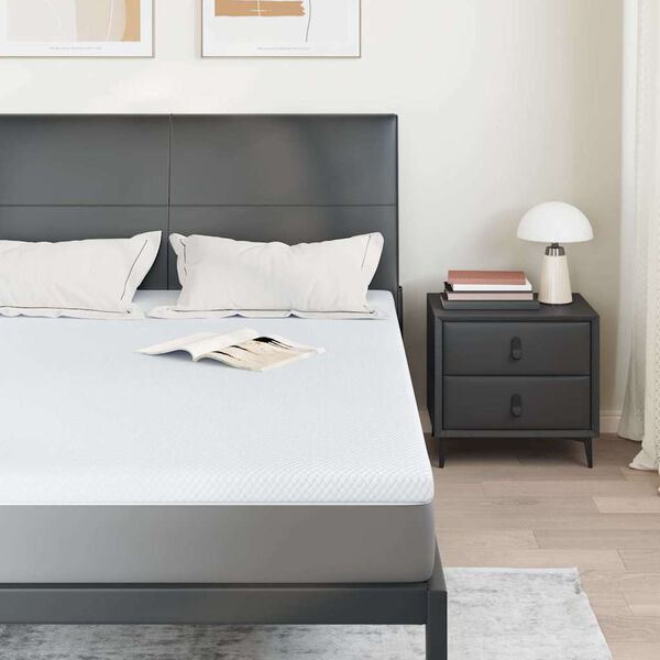 vidaXL Nadmadrac Bijelo 70 x 200 x 3.5 cm Jakard tkanina