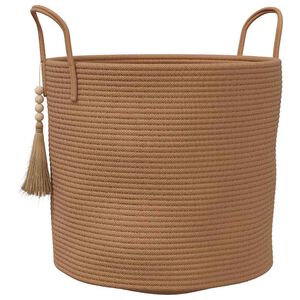 vidaXL Ko&scaron;ara za pohranu smeđe-bijela &Oslash; 40 x 35 cm pamučna