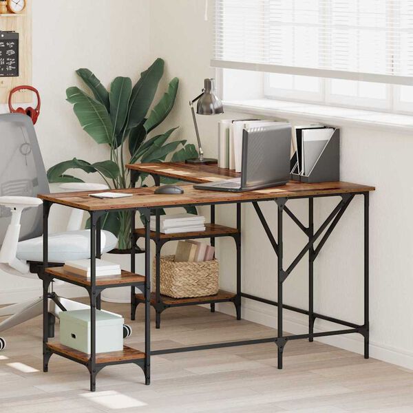 vidaXL Stol Staro drvo 139 x 139 x 75 cm Konstruirano drvo