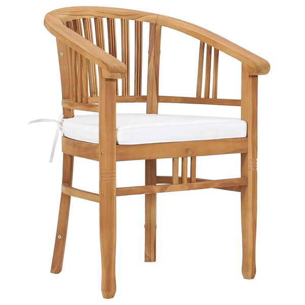 vidaXL 3-dijelni vrtni blagovaonski set s jastucima masivna tikovina