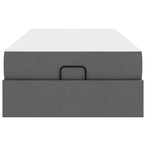 vidaXL Okvir kreveta s madracem s madracem 2 pcs Siva nijansa tkanina