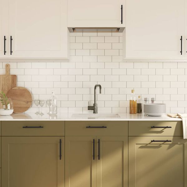 vidaXL Ručke za ormarić 10 kom crne 128 mm od nehrđajućeg čelika