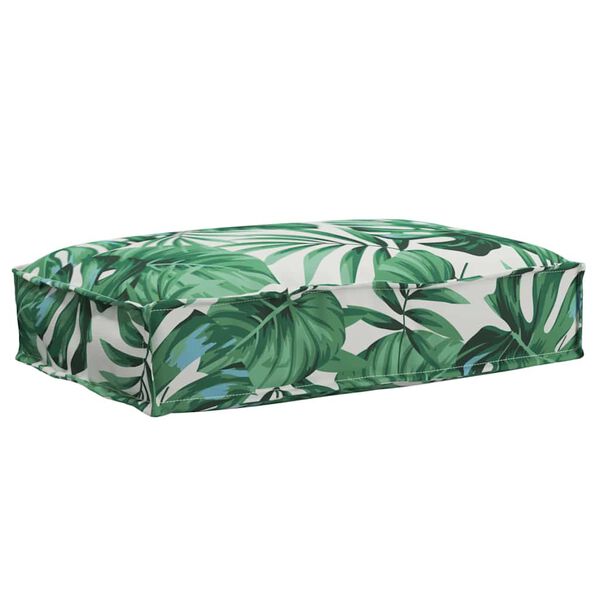 vidaXL Jastuk za sjedalo od paleta Cvjetni Uzorak li&scaron;ća 60 x 40 x 8 cm