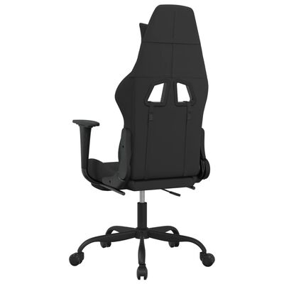 vidaXL Igraća stolica od tkanine s osloncem za noge crna od tkanina