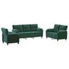 vidaXL Set sofe 3 pcs Tamnozelena Bar&scaron;un