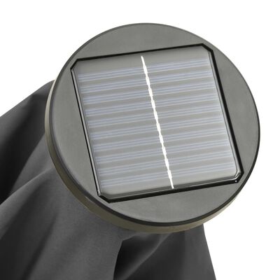 vidaXL Suncobran s LED svjetlima antracit 200 x 211 cm aluminijski