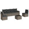 vidaXL 7-dijelni set vrtnih sofa sivi od poliratana