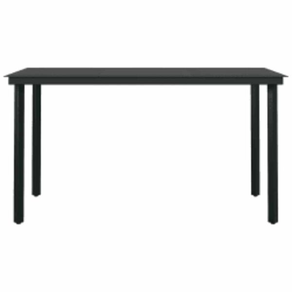 vidaXL 5-dijelni vrtni blagovaonski set s jastucima poliratan i staklo