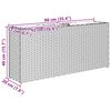 vidaXL Vrtne sadilice s 2 posude 2 kom sive 90 x 20 x 40 cm poliratan